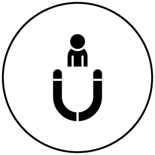 Candidatos Imagen vectorial del ícono de atracción Se puede utilizar para Recursos Humanos
