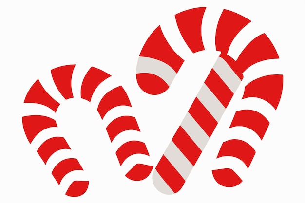 Candy Cane Patterns Ilustración vectorial Clipart de dibujos animados y diseño de arte de líneas