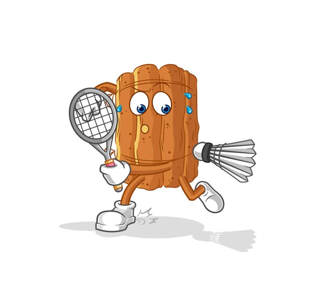 Canela jugando bádminton ilustración vector de caracteres