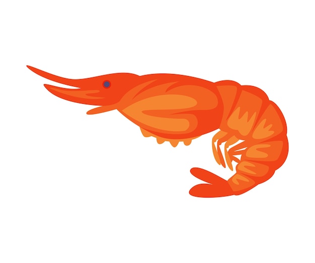 Cangrejo o camarón frito como comida o bocadillo tradicional tailandés Ilustración vectorial