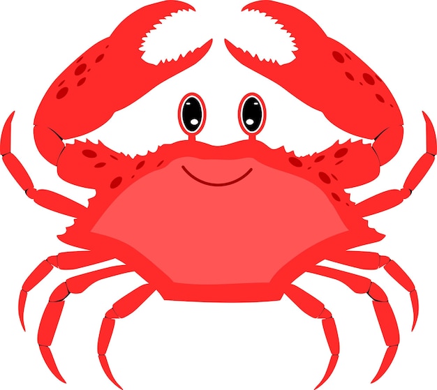 El cangrejo rojo de dibujos animados