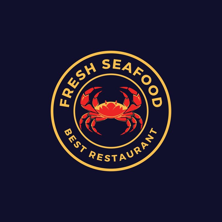 cangrejos símbolo de signo logotipo de cangrejo para restaurante de mariscos ilustración vectorial de cangrejo