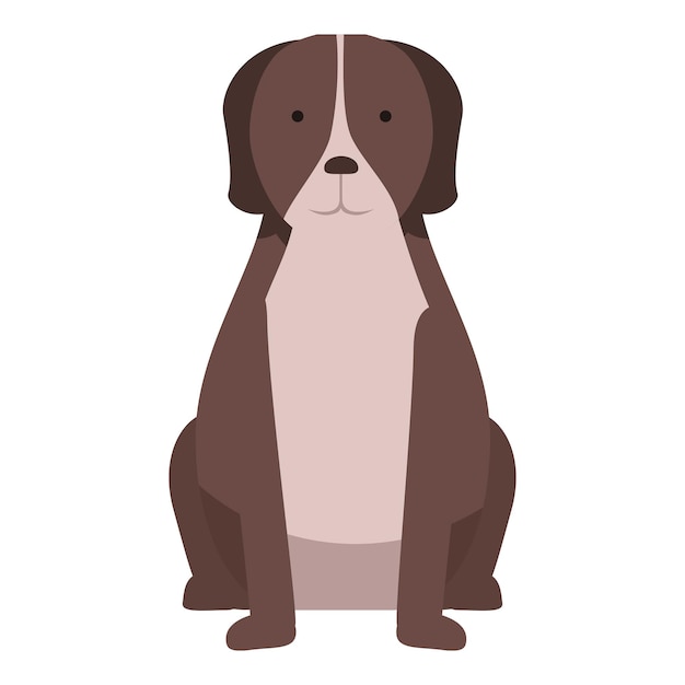 Canino feliz de adoptar icono de dibujos animados vector animal lindo