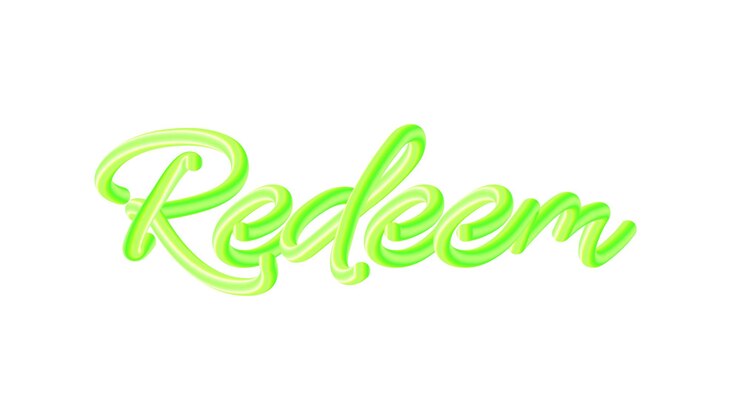 Vector canjear texto tipografía caligrafía script 3d vector en color neón verde claro.