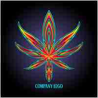 Vector cannabis sativa leaf pinstripe tribal ornament ilustraciones