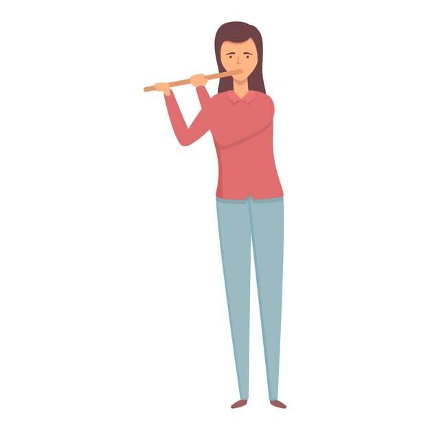 Cantante flauta icono dibujos animados vector Guitarra jazz Concierto arte