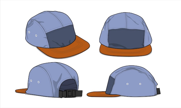 Vector cap de campamento modelo de sombrero vectorial para la cabeza