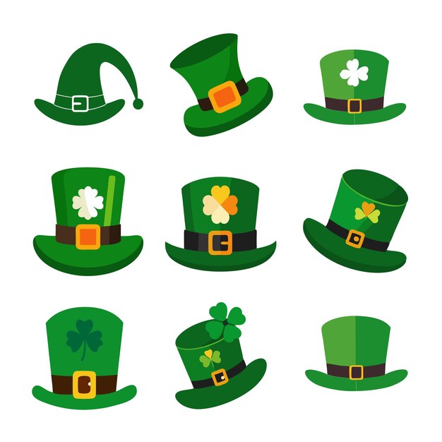 Cap de los elementos del día de San Patricio