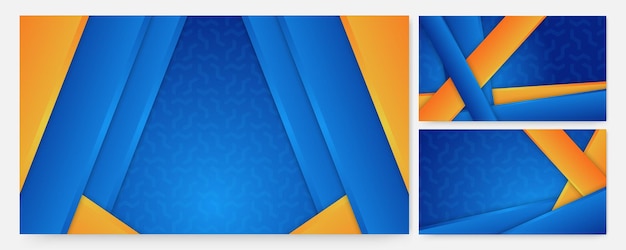 Capa Forma Azul naranja Colorido abstracto Diseño Banner