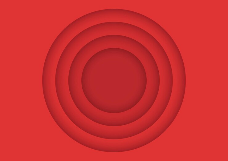 Vector capa de papel círculo rojo fondo de navidad abstracto uso de forma redonda para banner con espacio para texto
