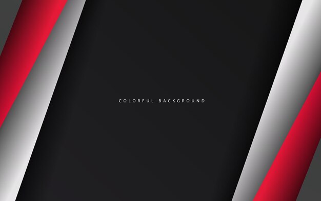 Capa de superposición abstracta fondo negro y rojo