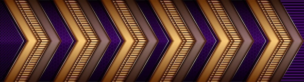 Capa de superposición de color púrpura oscuro y dorado elegante moderno