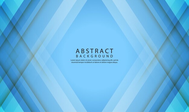 Capa de superposición de fondo abstracto geométrico azul con decoración de formas diagonales 3d