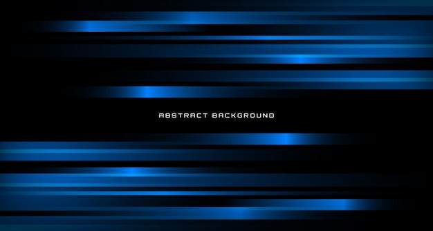 Capa de superposición de fondo abstracto geométrico azul negro 3D en oscuro con decoración de efecto de rayas