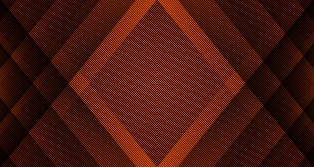 Capa de superposición de fondo abstracto geométrico marrón 3D en espacio oscuro con decoración de líneas diagonales