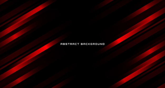 Capa de superposición de fondo abstracto geométrico rojo negro 3D en oscuro con decoración de efecto de rayas