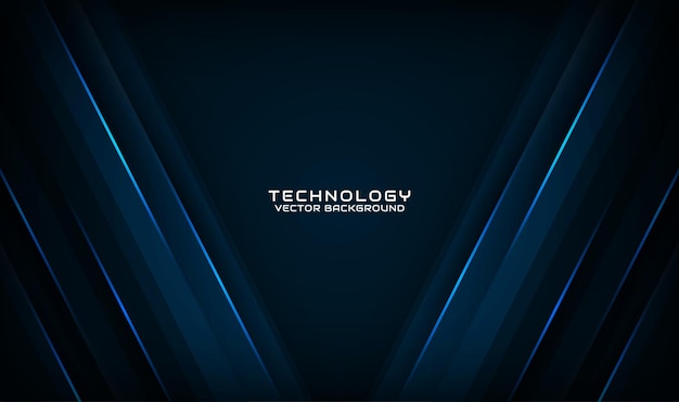 capa de superposición de fondo abstracto de tecnología azul 3d con estilo de efecto de línea de luz