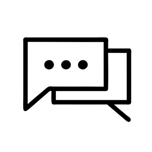 Capa transparente Png sin vector de icono de mensaje de chat