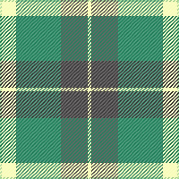 Capa de verificación textil a cuadros textura presente tela de tartán Fondo femenino patrón vectorial sin costuras en colores menta y claros