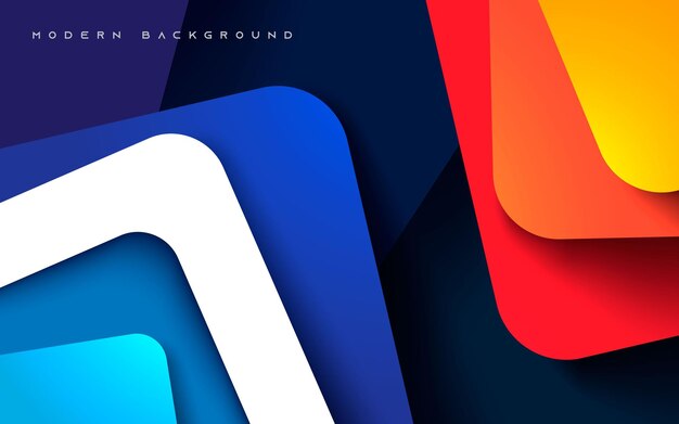 Capas de dimensión de fondo de papercut moderno abstracto