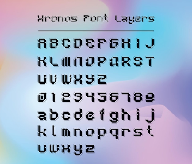 Capas de fuentes vectoriales de Xronos