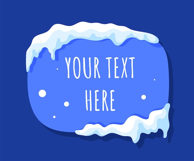 Capas de nieve con concepto de vector de texto
