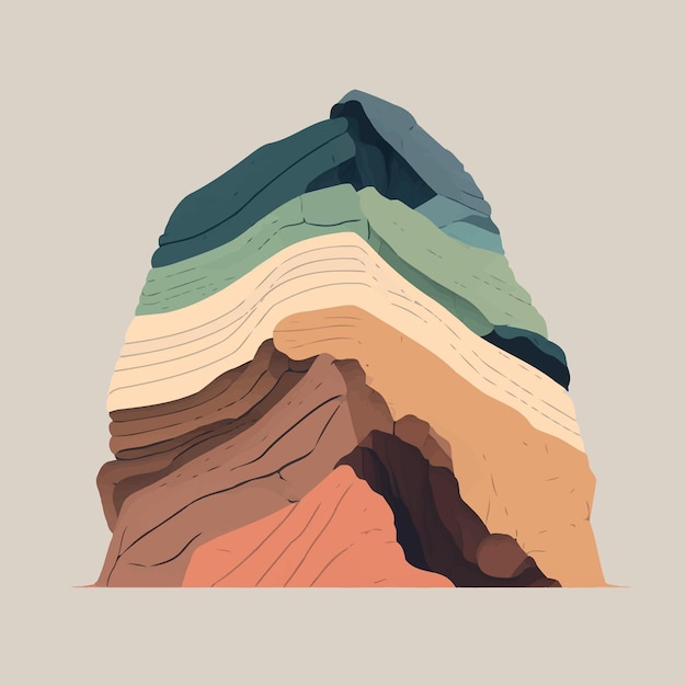 Capas de suelo rocoso de tema de geología