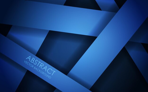 Capas de superposición azul oscuro abstracto con vector de fondo de formas triangulares eps10