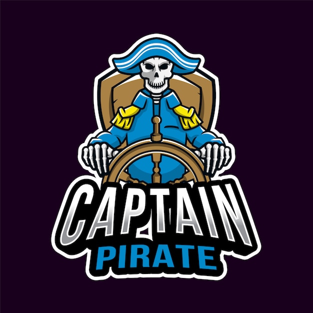 Capitán pirata esport logotipo