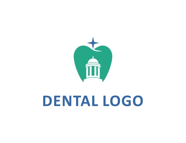 Capitolio dental simple elegante creativo geométrico moderno diseño de logotipo