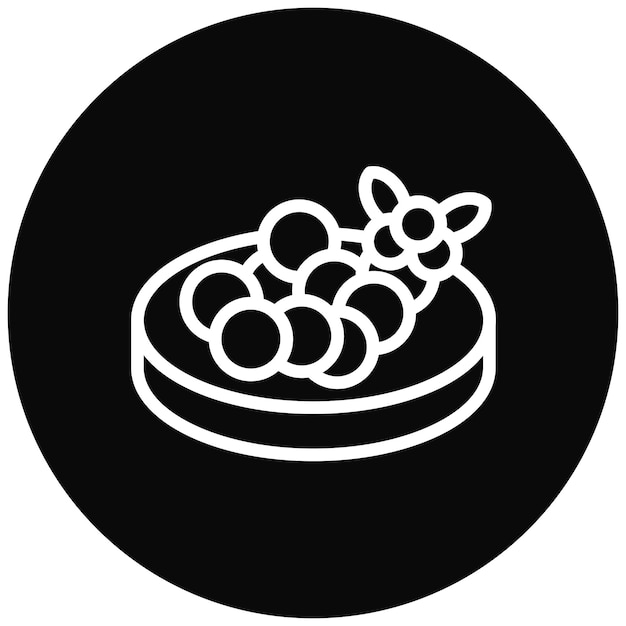 Caprese Ilustración del icono vectorial de la ensalada de Italia