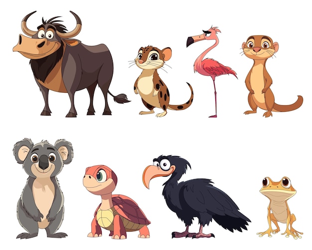 Una caprichosa colección de personajes de vida silvestre llenos de personalidad y encanto listos para la aventura.