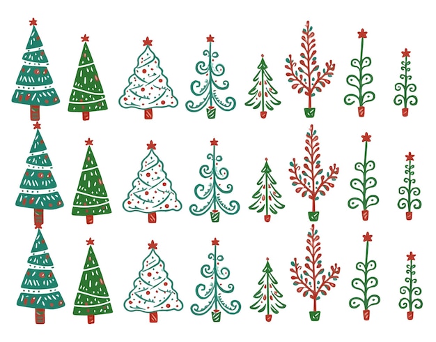 Caprichosos árboles de Navidad de Doodle para embellecer sus vacaciones