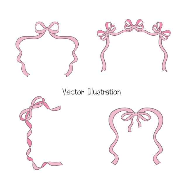 Caprichosos arcos dibujados a mano Ilustración vectorial del día de San Valentín