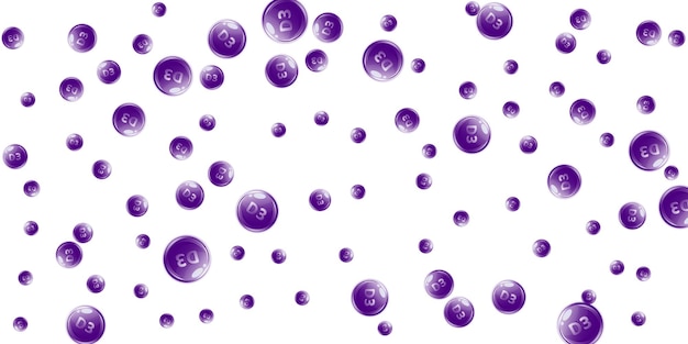 Vector cápsulas redondas de vitamina d3