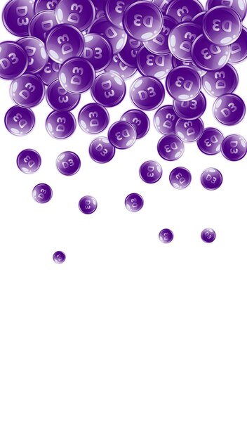Cápsulas redondas de vitamina D3