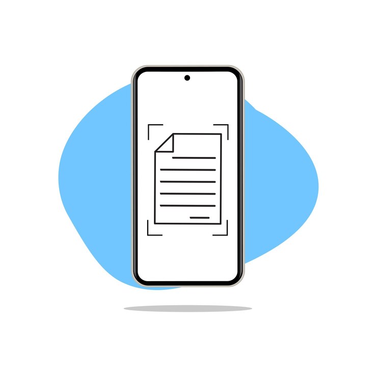 Captura de escaneo Ilustración del concepto del documento Diseño plano Vector elemento gráfico moderno