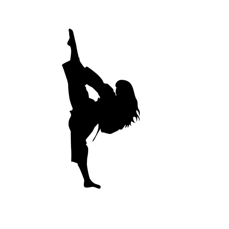 Captura la fluidez y la energía del jiu jitsu con una silueta elegante que retrata el movimiento
