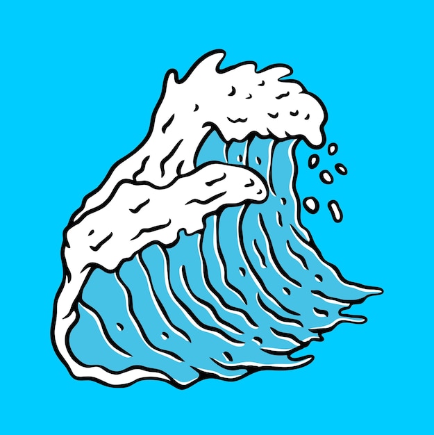 Captura las olas Diseño Ilustración vectorial