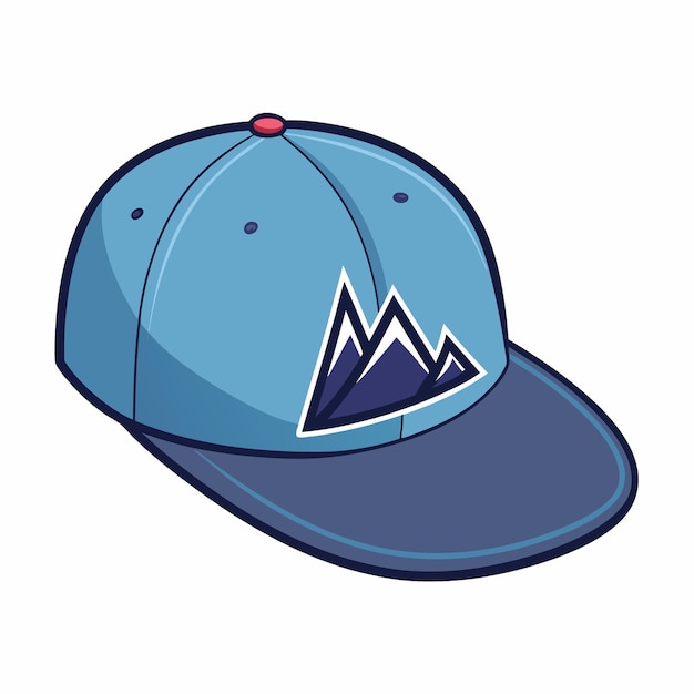 Capucha de béisbol retro de dibujos animados vectorial con sombrero de hip hop de pico plano 13
