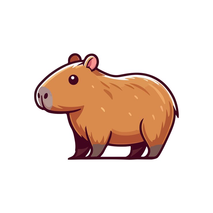 Vector capybara ai generó una imagen