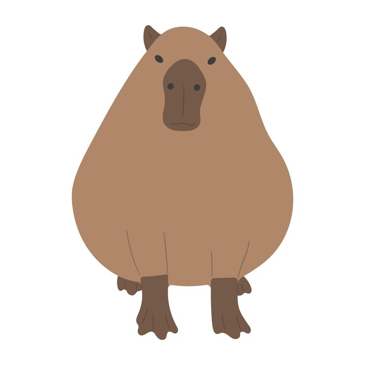 Vector capybara, uno solo 34