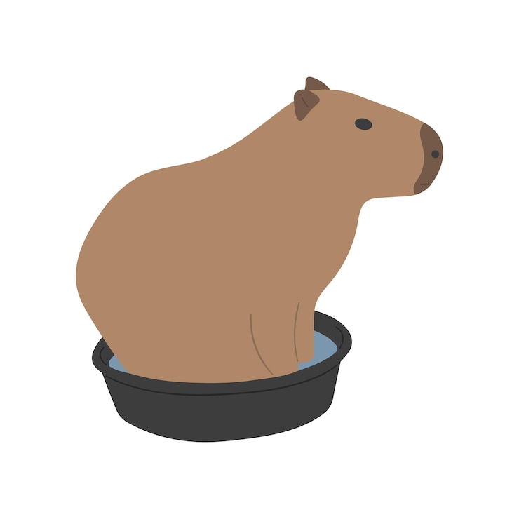 Vector capybara y su pareja 26