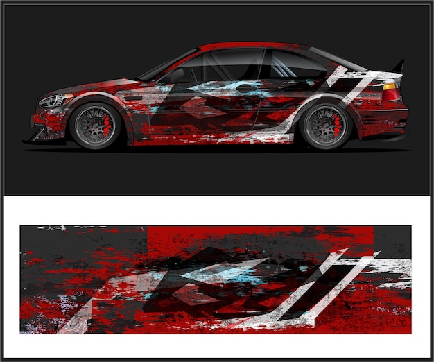 Car Decal Wrap Diseño gráfico vectorial BMW