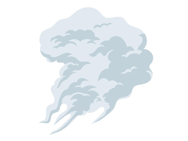 Car exhaust flow dust cloud smoke flow fast motion animation