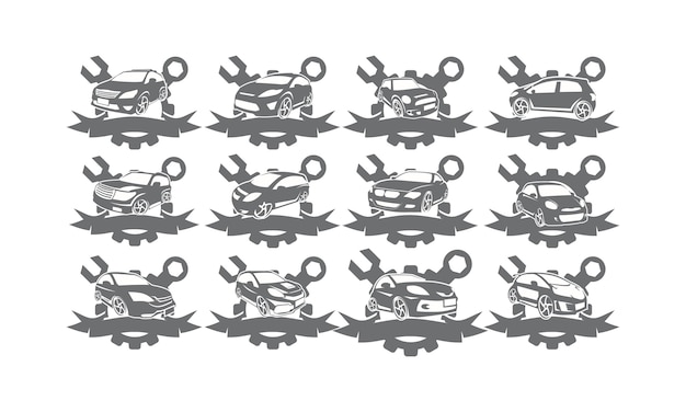 Car Service Logo Set Bundle Collections
