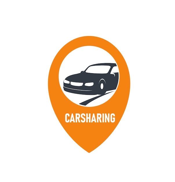 Car sharing service icon taxi ride alquiler de vehículos