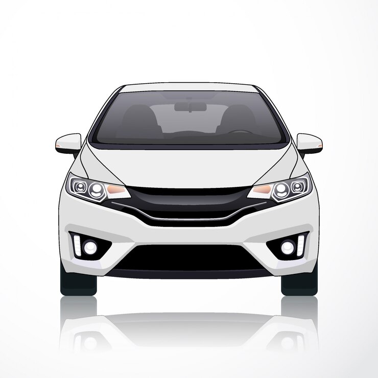 Car Vector Plantilla sobre fondo blanco. Negocio sedán aislado. Modelo Hatcback o Sedán corto.