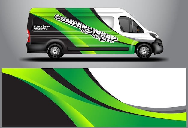 Car Wrap Company Design Diseños de fondo de gráficos vectoriales para vehículos, furgonetas, librea y carga