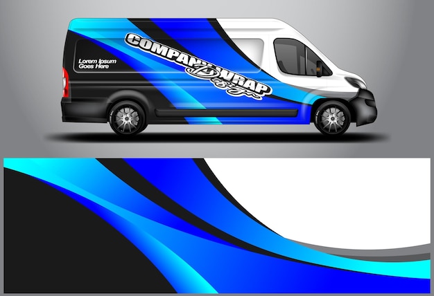 Vector car wrap company design diseños de fondo de gráficos vectoriales para vehículos, furgonetas, librea y carga